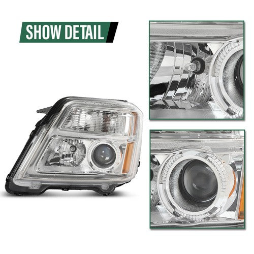 Solid Spare Fit For 10-15 GMC Terrain SL/SLT/SLE Halogen Headlight Assembly Left Side