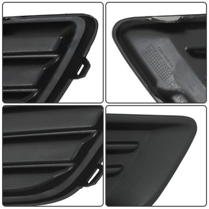 Solid Spare For Ford Focus 15-2018 Front Bumper Cover+Upper Grille w/Fog Light (Cover) Pair
