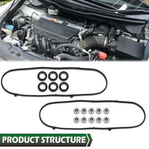 Solid Spare Fit For 2003-2007 Honda Accord 3.0L V6 SOHC 24V J30A4 Valve Cover Gasket Set