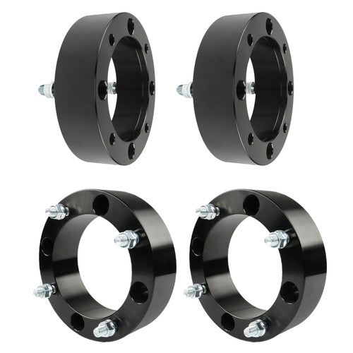 Solid Spare 4pcs 4x156 Wheel Spacers 2" 131mm M12x1.5 For 2013-2020 Polaris Ranger Black