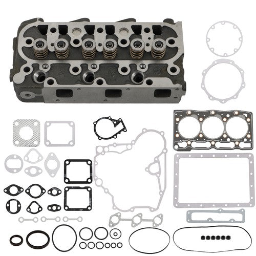 Solid Spare New Complete Cylinder Head for Kubota Engine D1005 with Full Gasket Set
