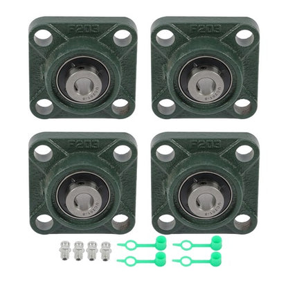Solid Spare UCF201-8 1/2" Bore Pillow Block Flange Bearing 4 Bolt Solid Base (4PCS)