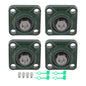 Solid Spare UCF201-8 1/2" Bore Pillow Block Flange Bearing 4 Bolt Solid Base (4PCS)