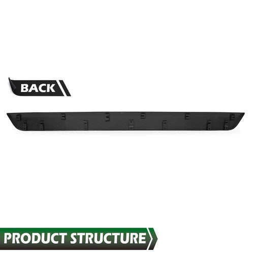 Solid Spare Fit For 2019-2022 Toyota RAV4 Black Molding Tailgate Liftgate Finish Trim