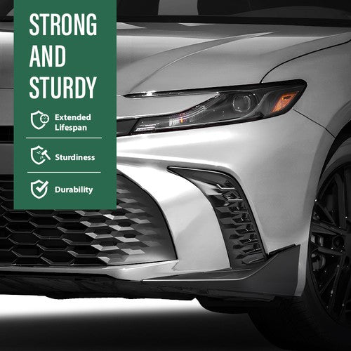 Solid Spare Front Bumper Trim W/o Sensor Hole Fit For 2025 Toyota Camry SE Sedan Left Side