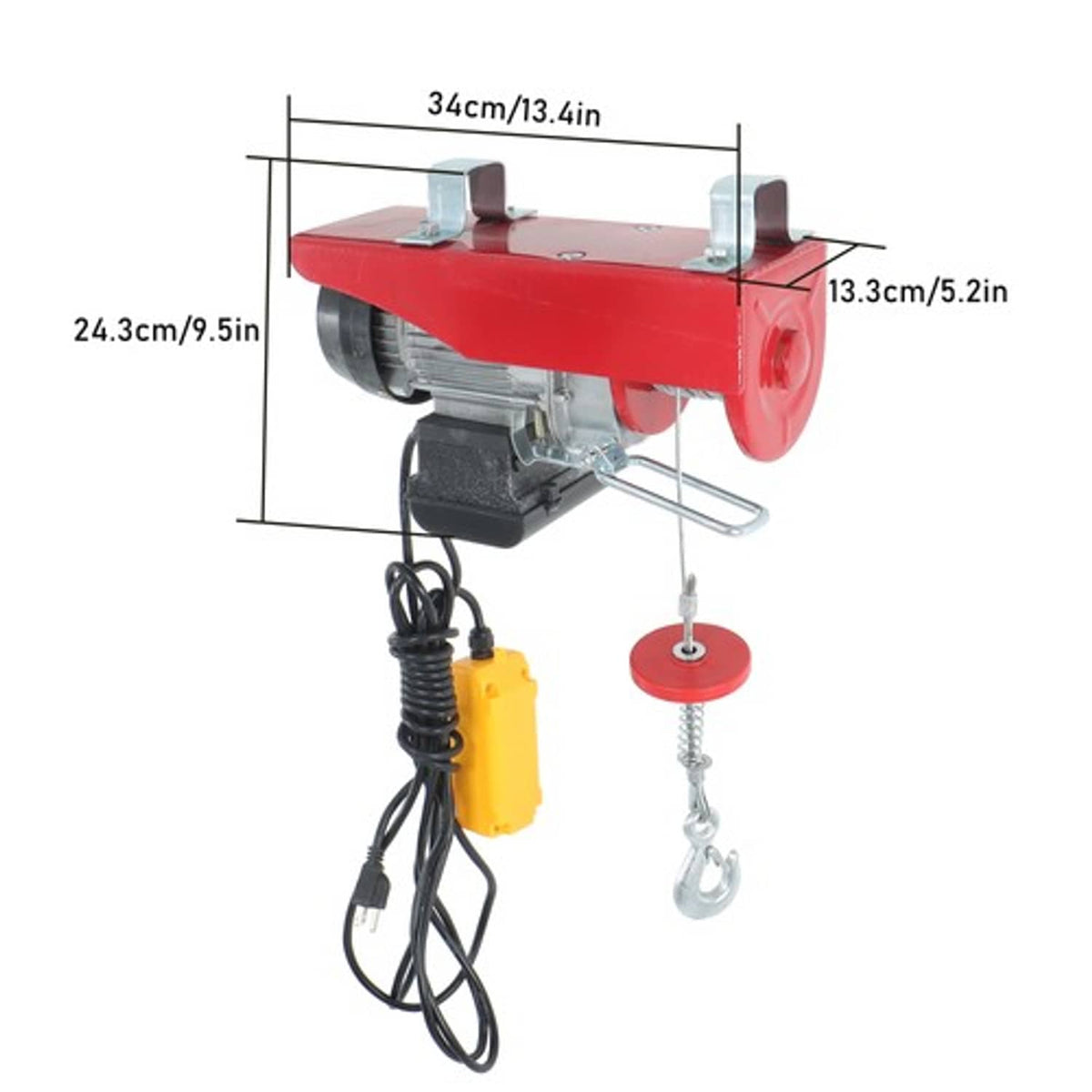 Solid Spare Mini Electric Hoist PA200 440lbs 14ft/4.2m Wired & 328ft/100m Wireless Remote