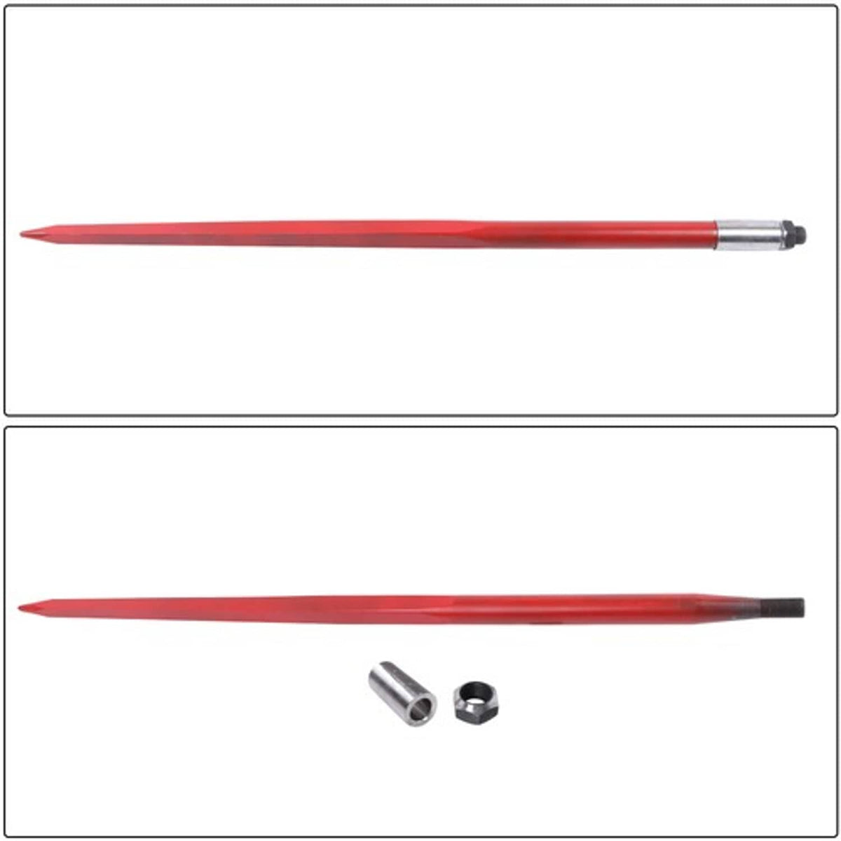 Solid Spare Quick Attach 49" Hay Bale Spear 4500lb Capacity for Skid Steer Tractor Lift More