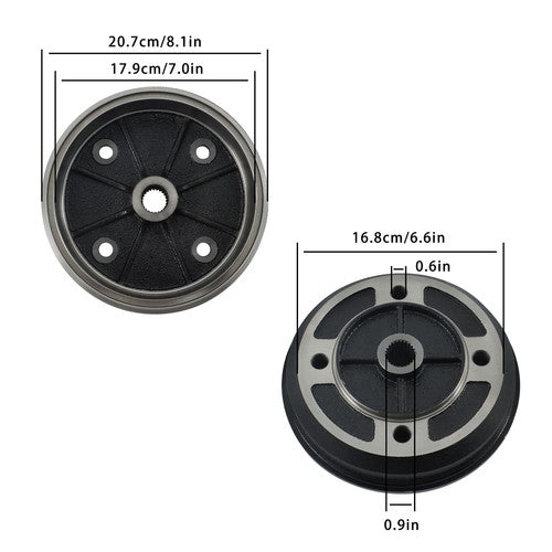 Solid Spare For Kawasaki Mule 2500 2510 2520 1994-2000 41038-1226 Rear Brake Drum New