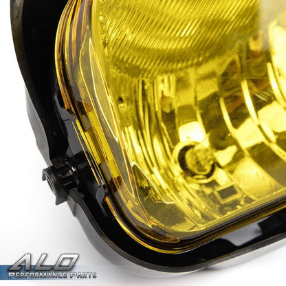 Solid Spare Fit For 2003-2006 Chevy Silverado Avalanche Yellow Lens Bumper Fog Lights Lamps