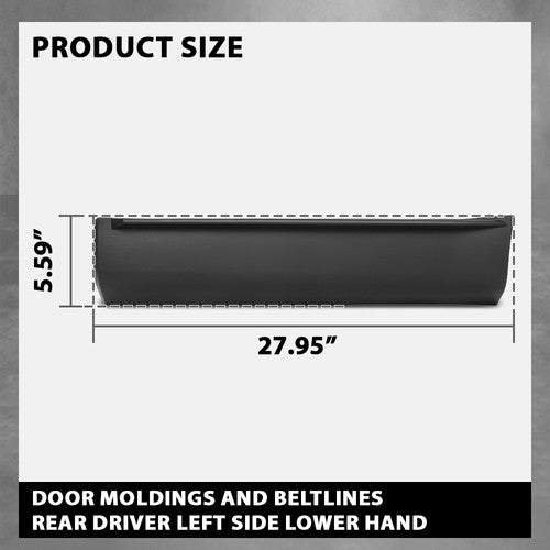 Solid Spare Fit For 2007-2014 Ford Lincoln MKX Edge Rear Left Side Door Molding FO1504111
