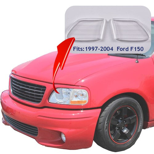 Solid Spare Fit For 97-04 Ford F150 Expedition Clear Headlight Replacement Lens