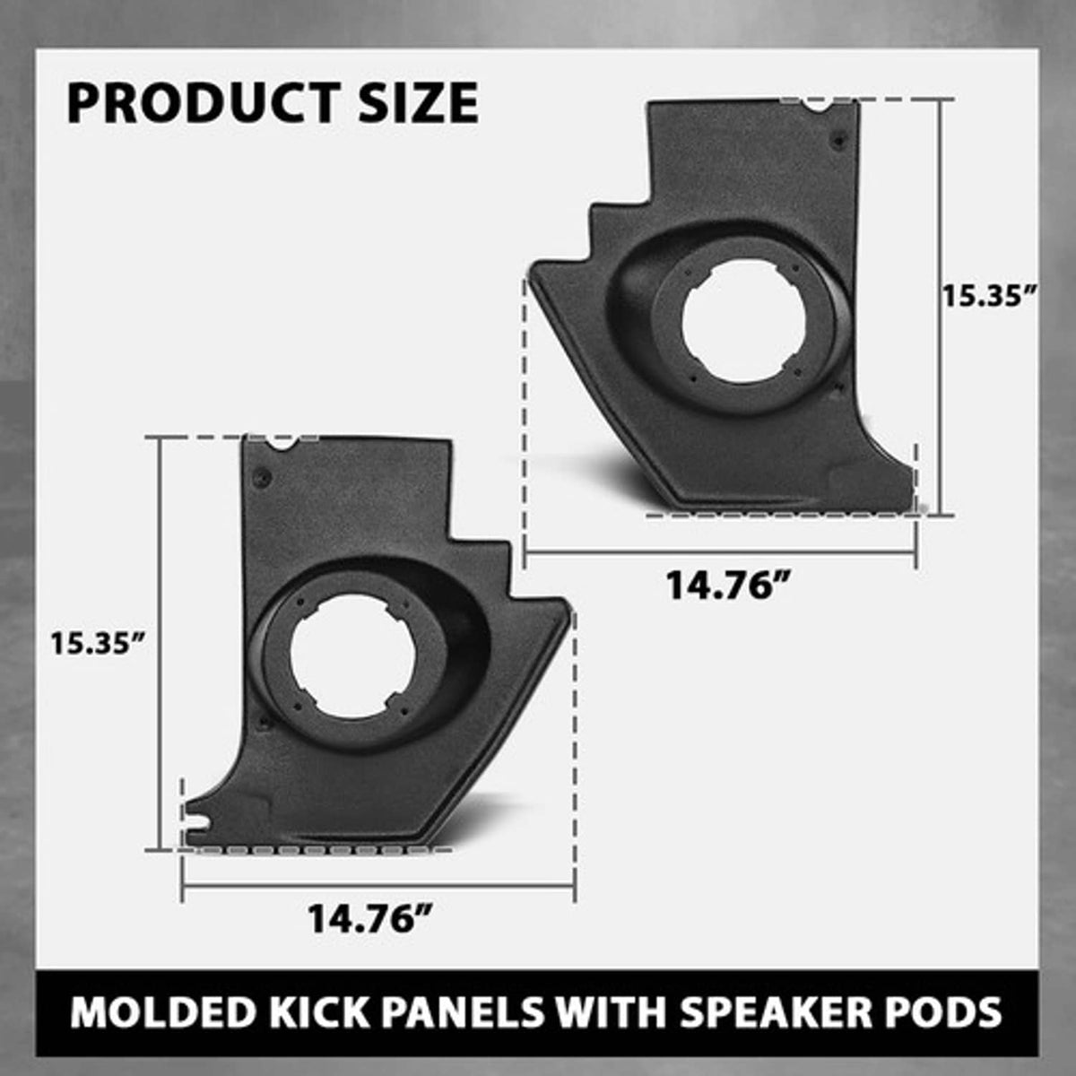 Solid Spare NEW Fit For 1963-66 Dart /1964-66 Barracuda Molded Kick Panels With Speaker Pods