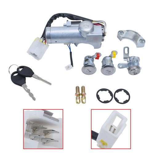 Ignition Switch Door & Tailgate Lock Cylinder Set for 1998-2004 Nissan Frontier