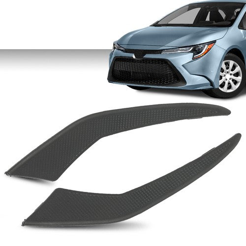 Solid Spare Front Bumper Insert Fog Light Cover Fit For 2020-2022 Toyota Corolla LE XLE