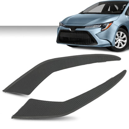 Solid Spare Front Bumper Insert Fog Light Cover Fit For 2020-2022 Toyota Corolla LE XLE