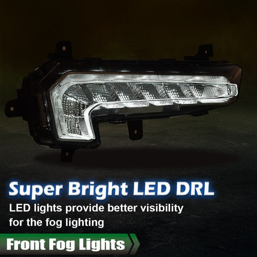 Solid Spare Fit For 2016-2018 Chevrolet Malibu XL LED DRL Daytime Running Lamp Fog Lights