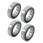 Solid Spare 4Pcs 6210-2RS Bearings 50×90×20mm Double Rubber Seals Deep Groove Ball Bearing