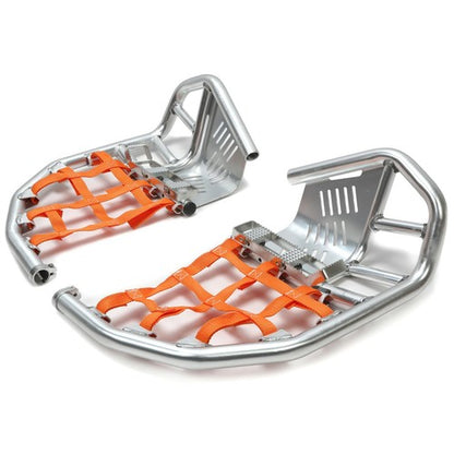 Solid Spare Silver Nerf Bars Peg Heel Guard For Honda TRX 450R 450ER Sportrax 450 All Years