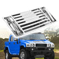 Solid Spare For 2003-2009 Hummer H2 Chrome Hood Deck Vent Panel Grille with handle covers