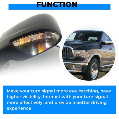 Solid Spare 2Pcs LED Mirror Turn Signal Lights Puddle Lamps For 2009-14 Dodge Ram 1500 2500
