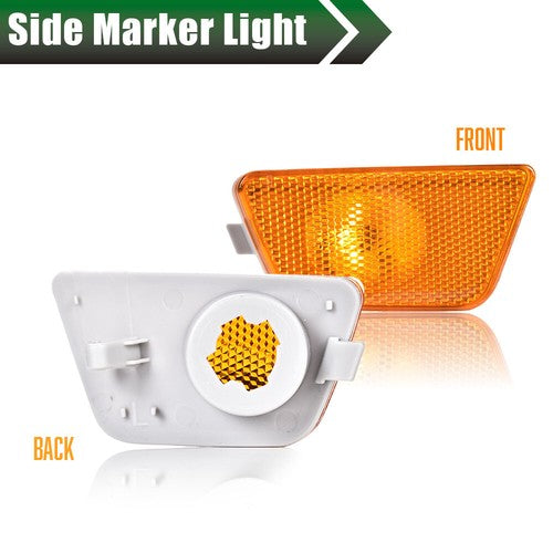 Solid Spare For Chevy Cruze 2011-2015 Front Bumper Reflector Side Marker Light Assembly R&L