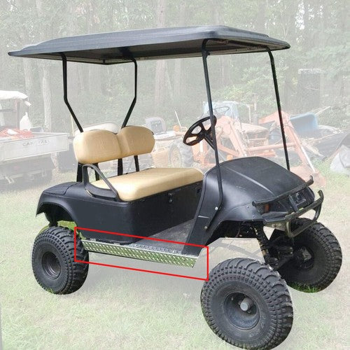 Solid Spare Aluminum Diamond Plate Rocker Panel Side Covers For EZGO TXT Golf Cart 1994-2013