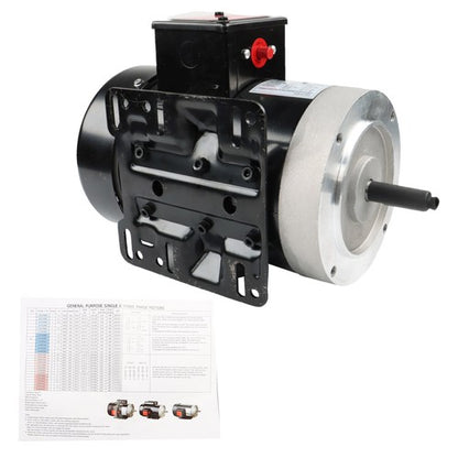 Solid Spare Electric Motor 1/2HP 56C 1725RPM Single Phase TEFC 60HZ General Motor 5/8" Shaft