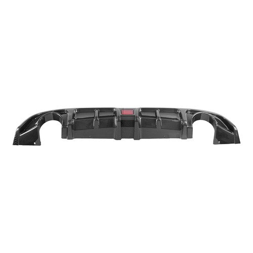 Carbon Style Rear Bumper Diffuser Lip For Infiniti Q60 2017-2022 W/LED Light