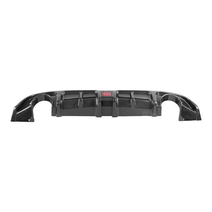 Carbon Style Rear Bumper Diffuser Lip For Infiniti Q60 2017-2022 W/LED Light