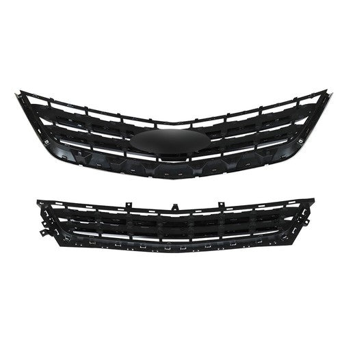 Solid Spare Grille Plastic Front Upper Lower Grille Set For Chevrolet Impala 2014-2020 New
