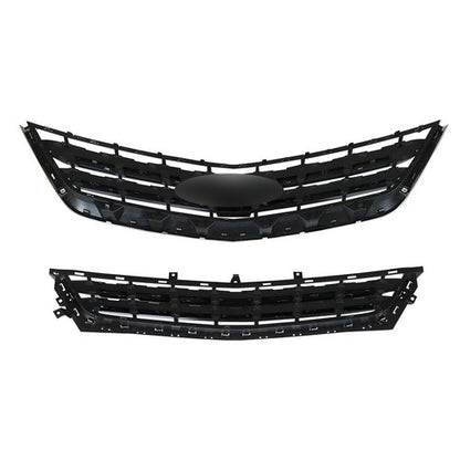 Solid Spare Grille Plastic Front Upper Lower Grille Set For Chevrolet Impala 2014-2020 New