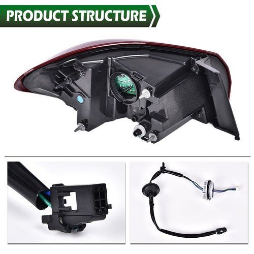 Solid Spare Fit For 2019-2022 Chevy Malibu LED Type Tail Light Lamp Outer Passenger Side