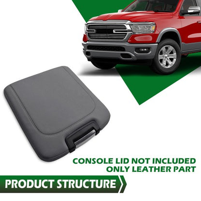 Solid Spare Fit For 2013-2018 Dodge Ram Center Console Lid Armrest Jump Seat Cover Gray