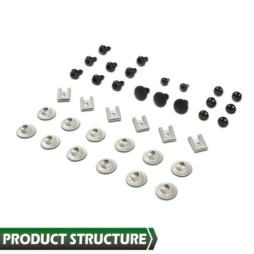 Solid Spare Fit For 81-87 Buick Regal Front+Rear Bumper Filler Hardware Screw Install Kit