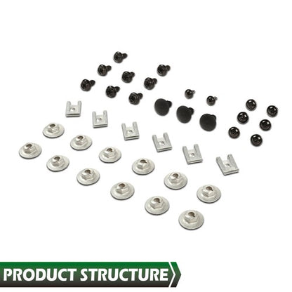 Solid Spare Fit For 81-87 Buick Regal Front+Rear Bumper Filler Hardware Screw Install Kit