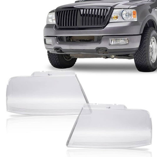 Solid Spare Fit For 2004-2008 Ford F-150 F150 Left & Right Headlight Replacement Lens