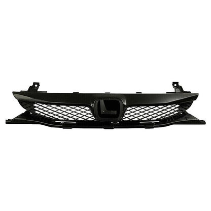 Front Bumper Gloss Black Grille Mesh Grill For 2009 2010 2011 Honda Civic Sedan
