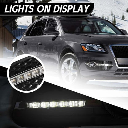 LED DRL Fog Lights Bezel Cover Lamp w/Wire harness switch For 2009-2012 Audi Q5