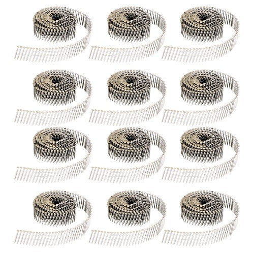 Solid Spare 15 Degree Wire Coil 1-1/2 ×.09 Ring Shank Stainless Steel Siding Nails 3600Pcs