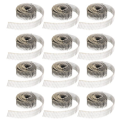 Solid Spare 15 Degree Wire Coil 1-1/2 ×.09 Ring Shank Stainless Steel Siding Nails 3600Pcs
