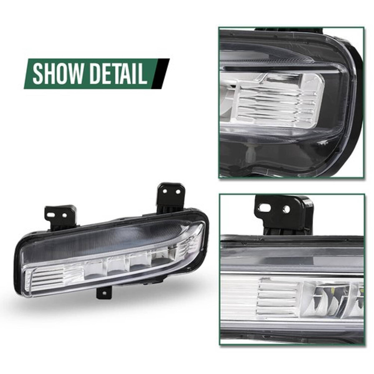 Solid Spare Fit For 20-24 Ford Explorer Front Bumper LED Fog Light Driving Lamp Left Side