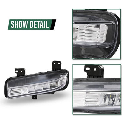 Solid Spare Fit For 20-24 Ford Explorer Front Bumper LED Fog Light Driving Lamp Left Side