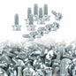 Solid Spare 100 License Plate Screws For American Cars, #14x 3/4" (#1620), Hex/Phillips/Flat