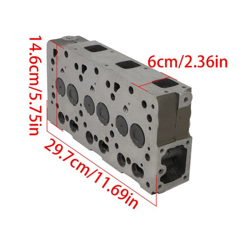 Solid Spare New Complete Cylinder Head W/ Valves & Full Gasket Kit For Kubota D905 Engine