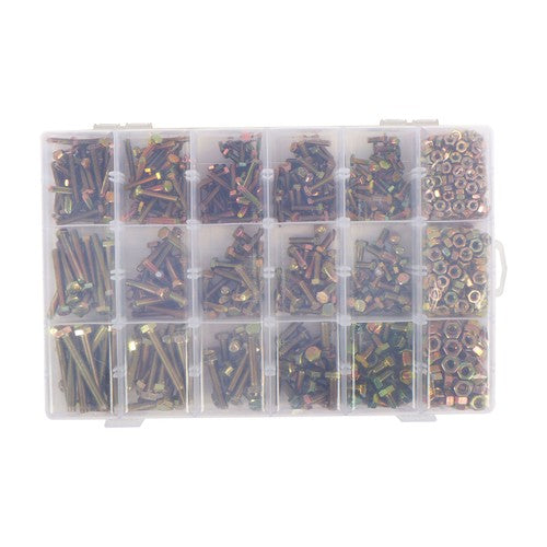 Solid Spare 1640Pack M4 M5 M6 Stainless Steel Nuts Flat and Bolts & Lock Washers Sorting Kit