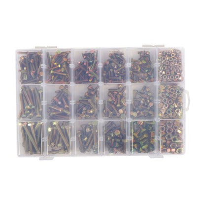 Solid Spare 1640Pack M4 M5 M6 Stainless Steel Nuts Flat and Bolts & Lock Washers Sorting Kit