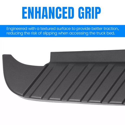 Solid Spare Black Rear Bumper Top Step Cover w/Sensors For Ford F150 F-150 09-2014 Styleside