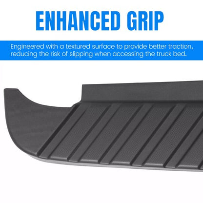 Solid Spare Black Rear Bumper Top Step Cover w/Sensors For Ford F150 F-150 09-2014 Styleside