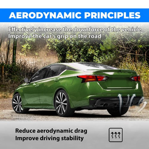 Solid Spare Rear Lower Diffuser Bumper For Nissan Teana Altima 2016-2019 Carbon Fiber Style