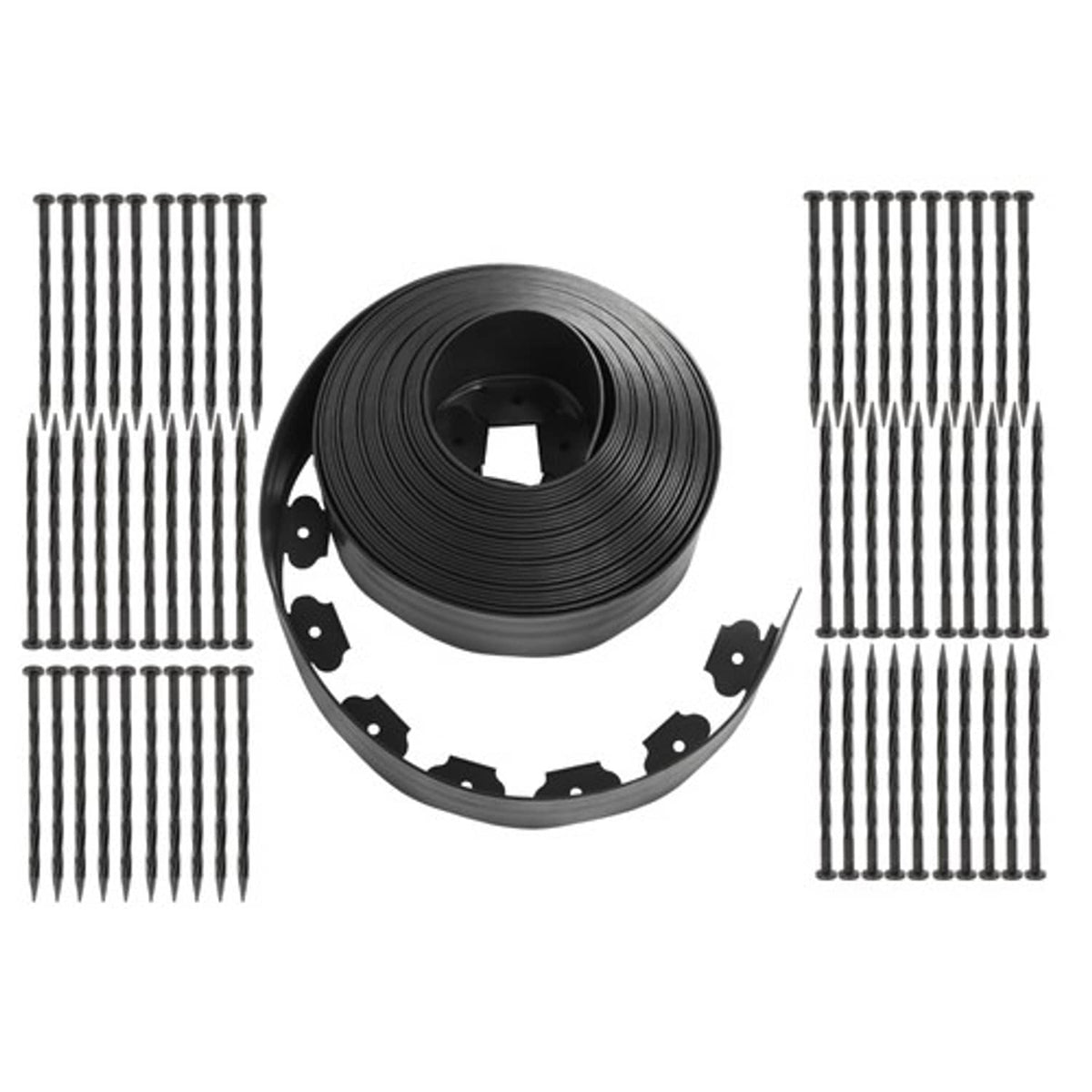 Solid Spare Garden Landscape Edging No Dig Lawn Edging Border With Anchoring Spikes Plastic
